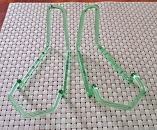 2 Stück - Glas Tellerständer - Teller Halter - Vintage