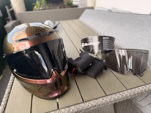 Ruroc carbon motorradhelm mit - carbon,