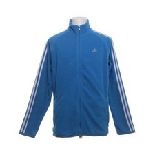 Adidas, Fleecejacke, Herren, Größe: M, Blau/Weiß, Polyester, Fleece -UEf