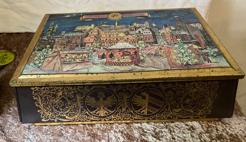 Vintage große blechdose - vintage,,