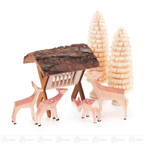 Miniatur rehe geschnitzt mit - miniatur,