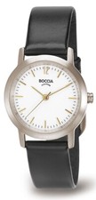 Boccia Titanium 3291-02 Damenuhr mit Lederband Ø30mm