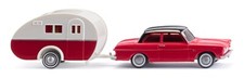 Wiking 020203 Ford Taunus 12M mit Wohnwagen 1:87 NEU OVP--