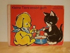 DDR Pappbilderbuch : Kleine Tiere essen gern - Illustration: Meyer-Rey - 1974