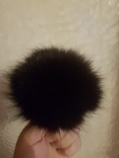 Echt Pelzbommel Fellbommel Silberfuchs 15 cm Braun Unikat Kinder