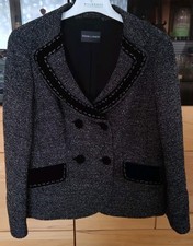 Rena Lange Vintage Designer Jacke Blazer Hochwertige Virgin Wolle Gr. 40 Wie Neu