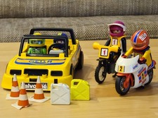 Playmobil Konvolut Fahrzeuge Rennfahrer Auto Motorrad Cross  Racing #1000