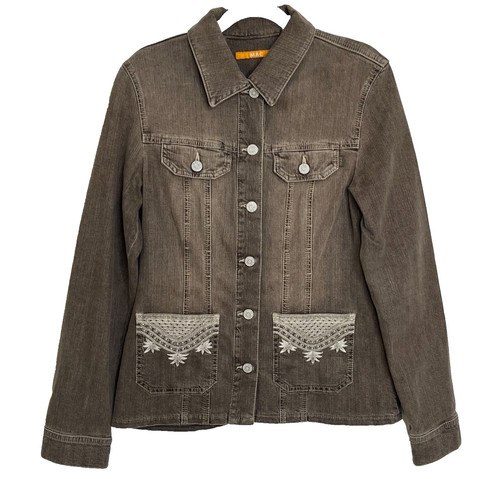 Mac brown denim jacket womens - mac,