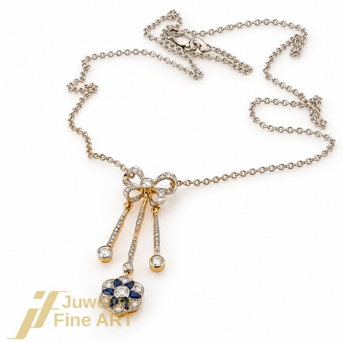 Collier mit saphiren und - -, 6