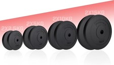 Physionics® Hantelscheiben 2er Set 2.5/5/10/15kg Gewichte Gewichtsscheiben Ø30mm