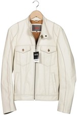 s.Oliver Jacke Herren Anorak Jacket Kurzmantel Gr. M Leder Cremeweiß #9e8uy9n