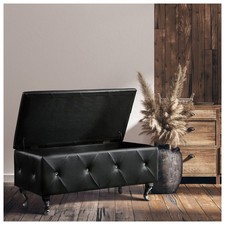 Gepolsterte Sitzbank mit Truhe