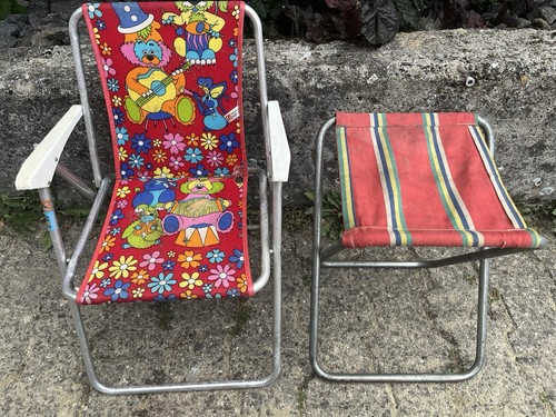Retro kinder campingstuhl 1 - kinder, +