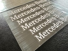 6x Mercedes Benz Bremssattel Sticker Aufkleber hitzebeständig - weiss gerade 