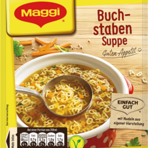 Maggi buchstaben suppe 4 - suppe,