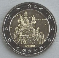 2 Euro Gedenkmünze Deutschland F 2012 Neuschwanstein / Bayern unz
