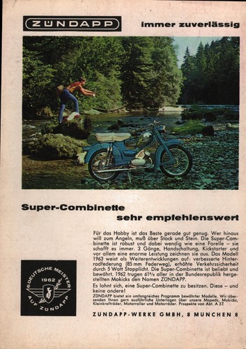 Zündapp werbeanzeige werbung - werbeanzeige,