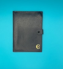 BA CONCORDE LEDER PASSETUI GELDBÖRSE CROWN C LOGO UNBENUTZT VINTAGE DUNKELBLAU