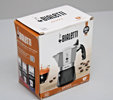 BIALETTI  Espressokocher, 2 Tassen BRIKKA Silber/chwarz 100 ml BS205C NEU