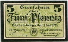 5 PFENNIG 1921 City of