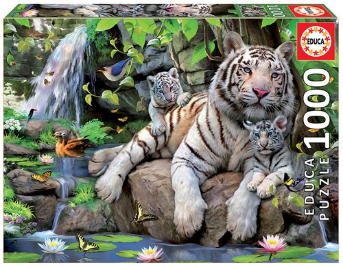 Puzzle weiße tiger 1000 - puzzle,