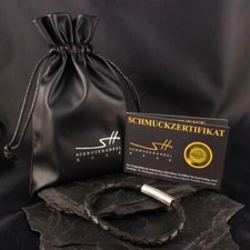 Edelstahl Leder Armband