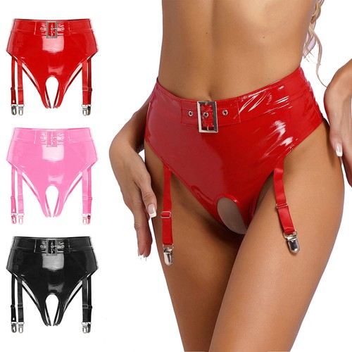 Damen slip wetlook hotpants - damen,