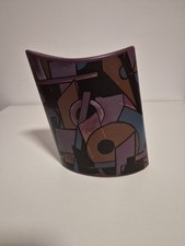 Geniale violette asymmetrische Vase von Steuler New Age violett Graffiti lila
