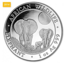 Somalia Elephant 2014 1 oz