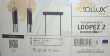 SOLLUX lighting Hängelampe Pendelleuchte Hängeleuchte Schwarz Chrom Loopez 2