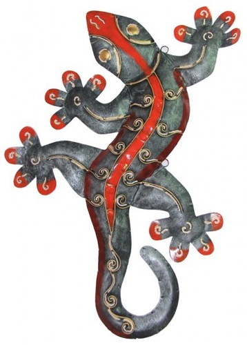 Wand deko gekko - wand-deko-gekko, metall
