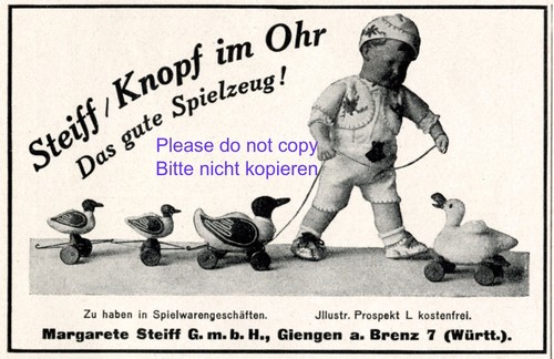 Steiff ente reklame 1924 - ente,