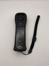Nintendo Wii Motion Plus Inside Controller - Schwarz mit Silikonhülle Original