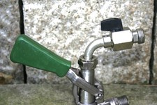 Bier-Absperrhahn gebogen 90°  für KEG -Zapfkopf, Bier-Abstellhahn, Hobbybrauer(1