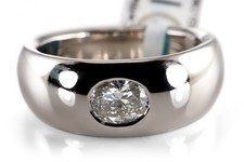 Ring 1 Ovaler Brillant 0,55 ct