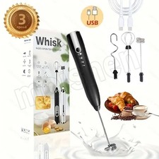 Elektrischer Milchaufschäumer Doppeltem Quirl USB Wiederaufladbar Aufschäumer DE