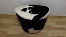 IKEA Hocker Kuhfellhocker Weiß Schwarz Sitz Fell Drehhocker Designhocker