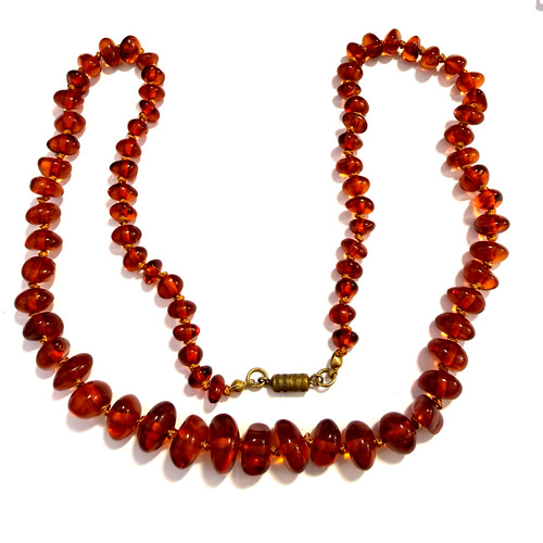 Vintage bernsteinkette - vintage,