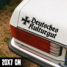 AUTO AUFKLEBER "DEUTSCHES KULTURGUT" 20X7CM DEUTSCHLAND EISERNES KREUZ #0090