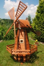 Garten-Windmühle aus Holz – Höhe 1,65 Meter