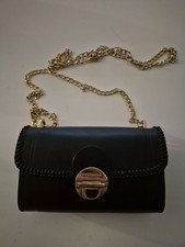 Liebeskind Kleine Handtasche Schwarz Gold Leder NEU