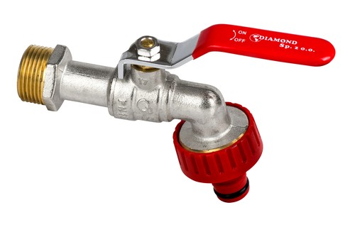Wasserhahn rot und blau - rot,
