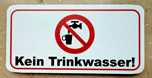 Kein trinkwasser schild - trinkwasser,