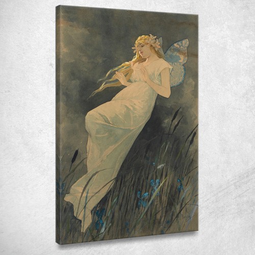 Elfo con fiori iris - elfo,