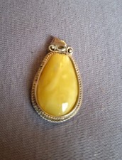 Bernstein Anhänger Butterscotch Schmuck 925 Silber 5 Gramm