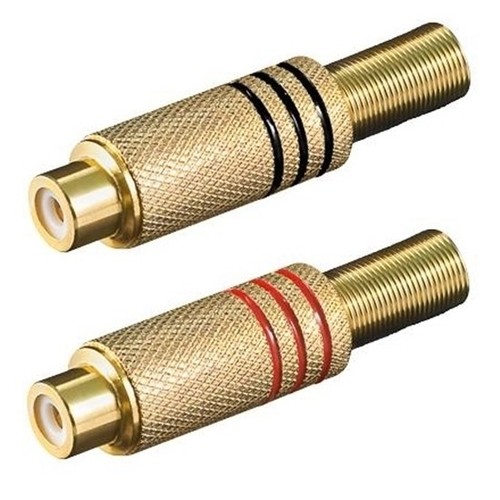 2stk chinch rca stecker - chinch,