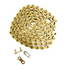 KMC Fahrrad Kette Z-410 S1 1/2 x 1/8 BMX Kette Singlespeed Fixie 112Glieder gold
