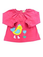 Frugi Pink Bird Long Sleeve