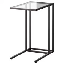 IKEA VITTSJÖ Laptopgestell Laptoptisch schwarz Glas 35x65 cm Notebookhalter NEU