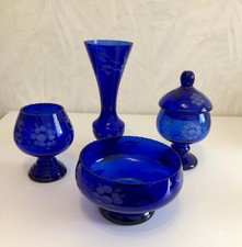 Glasschalen Set + Vase 4tlg